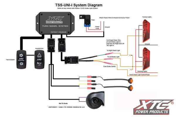 XTC Universal Plug & Play TSS Turn Signal System w/ Horn - Uses OE Brake Lights (TSS-UNI-I)