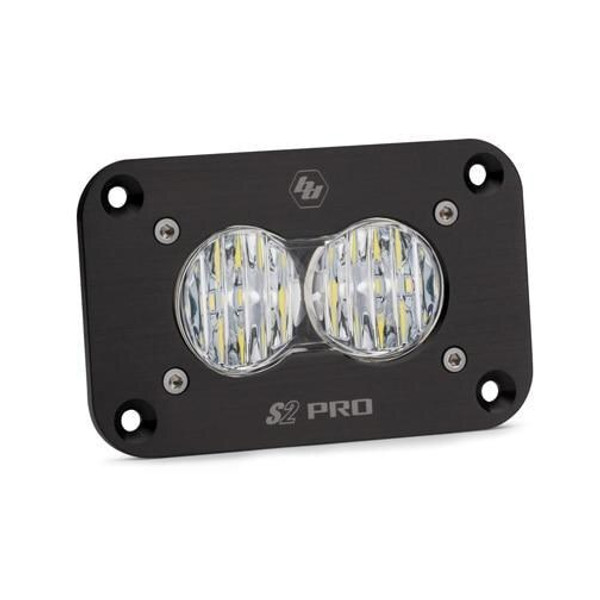 Baja Designs S2 Pro Black Flush Mount LED Auxiliary Light Pod (Wide Cornering) (Clear) 481005 - UTV Source