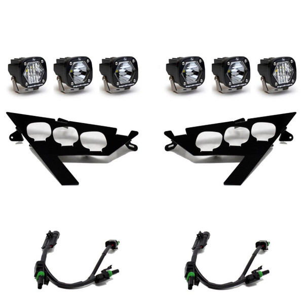Baja Designs Polaris RZR Pro XP / Pro R / Turbo R S1 Triple LED/Laser Headlight Kit 447157 - UTV Source
