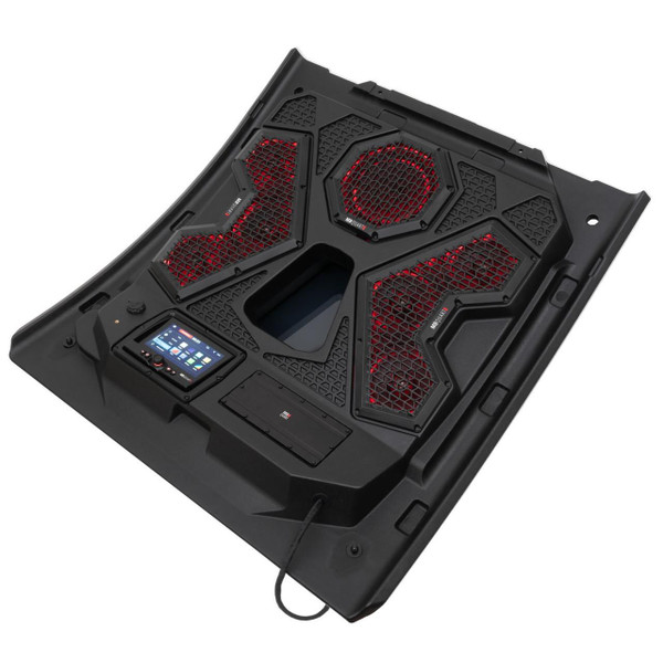 MB Quart Polaris RZR Trail 500 Watt 7 Speaker Audio Roof w/ 7" LED Source Unit and 32" Light Bar  UTVS0101872