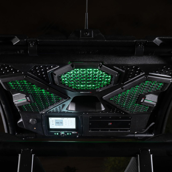 MB Quart Polaris RZR Trail 500 Watt 7 Speaker Audio Roof w/ 7" LED Source Unit and 32" Light Bar  UTVS0101872