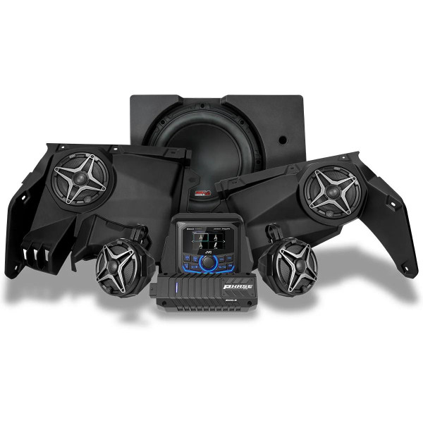SSV Works Can-Am Maverick X3 Phase-4 A-Spec 5-Speaker 800watt System w/JVC 240-X32-PHZ4A - UTV Source