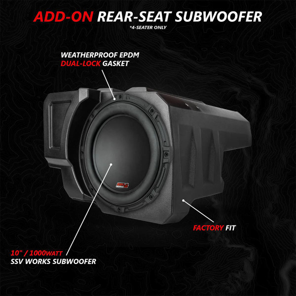 SSV Works Polaris RZR Pro R / Turbo R / Pro XP Phase-5 V-Spec 5-Speaker 1400watt System w/ JVC  UTVS0103007