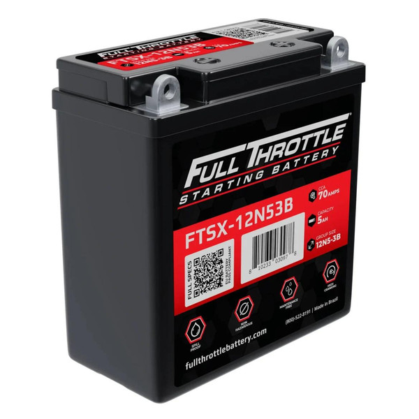 FullRiver Battery FTSX-12N53B Full Throttle AGM Starting Battery  UTVS0105812