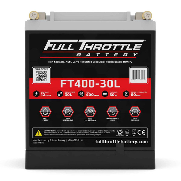 FullRiver Battery FT400-30L Full Throttle AGM Series Battery  UTVS0105863