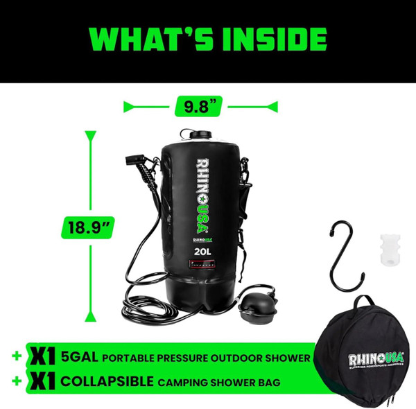Rhino USA 5 Gallon Portable Shower Kit  UTVS0106452