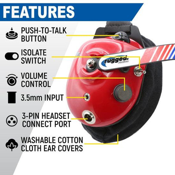 Rugged Radios H80 Track Talk Linkable Intercom Headset  UTVS0111615-MAIN