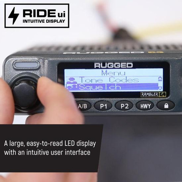 Rugged Radios Rambler G4 High Power GMRS Mobile Radio Kit with External Speaker - Radio Kit Plus  UTVS0111729