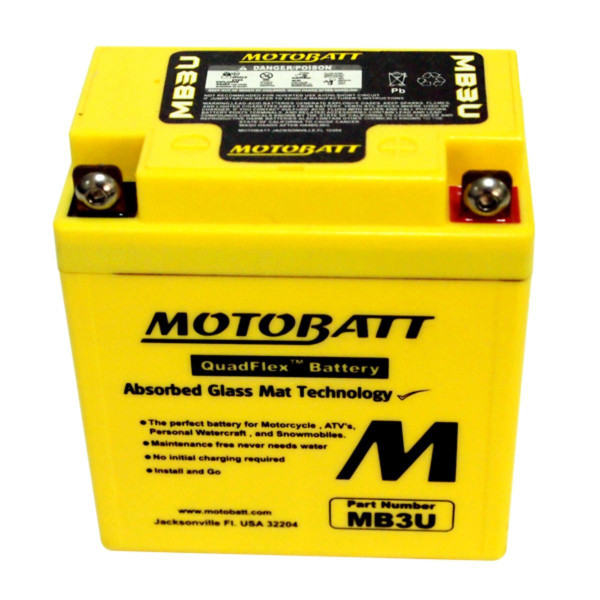 Motobatt Batteries MB3U 12V Replacement AGM Battery  UTVS0112301
