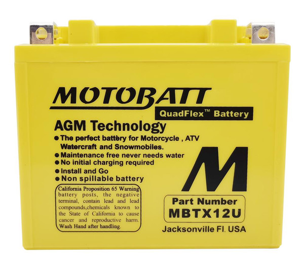 Motobatt Batteries MBTX12U 12V Replacement AGM Battery  UTVS0112347