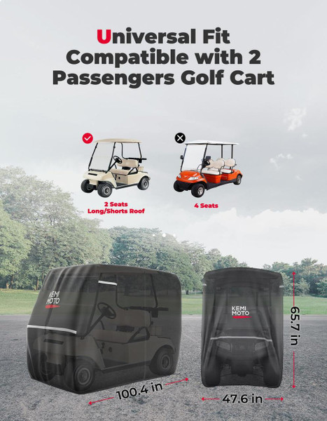 Kemimoto EZGO Club Car 2 Passenger Heavy-Duty Golf Cart Cover  UTVS0113227 Kemimoto EZGO Club Car 2 Passenger Heavy-Duty Golf Cart Cover  UTVS0113227