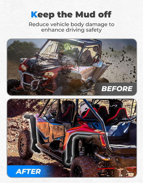 Kemimoto Honda Talon 1000X / 1000R Wider Fender Flares Extensions  UTVS0113267