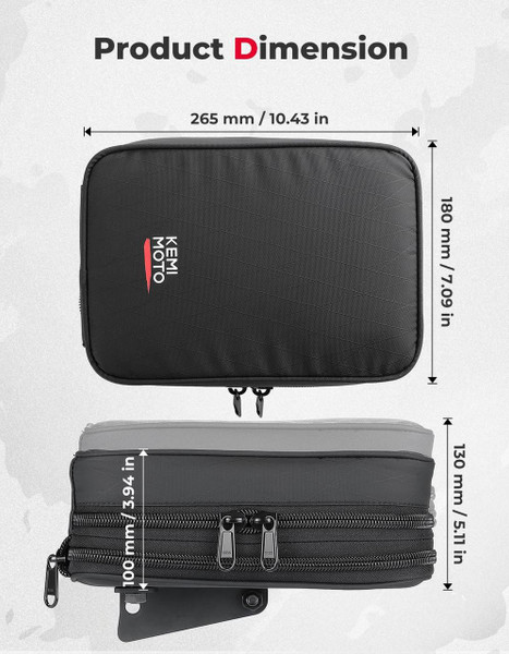Kemimoto Polaris RZR 900 / Trail S 1000 / XP Turbo S Armrest Safe Console Storage Bag  UTVS0113442