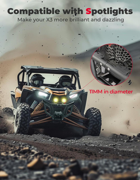 Kemimoto Can-Am Maverick X3 / X3 MAX Spotlight Ready Front Bumper  UTVS0113896