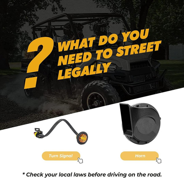 Kemimoto Universal UTV Turn Signal Kit & 105D Horn  UTVS0114469