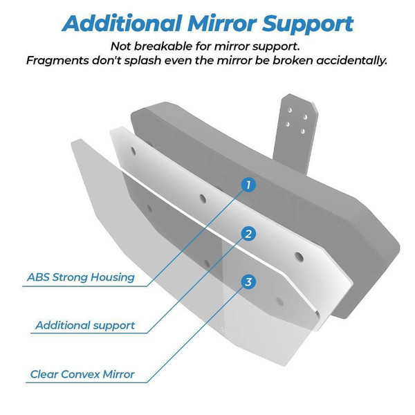 Kemimoto 2018-2023 Polaris Ranger XP 1000 Rear View Mirror & Taillights  UTVS0115217
