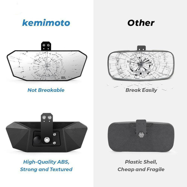 Kemimoto 2018-2023 Polaris Ranger XP 1000 Rear View Mirror & Taillights  UTVS0115217