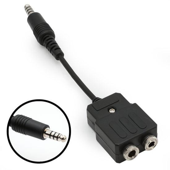 Rugged Radios General Aviation to Helicopter Pilot Headset Adapter  UTVS0117438
