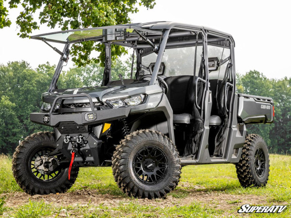 SuperATV Can-Am Defender MaxDrive Power Flip Glass Windshield  UTVS0119415-MAIN