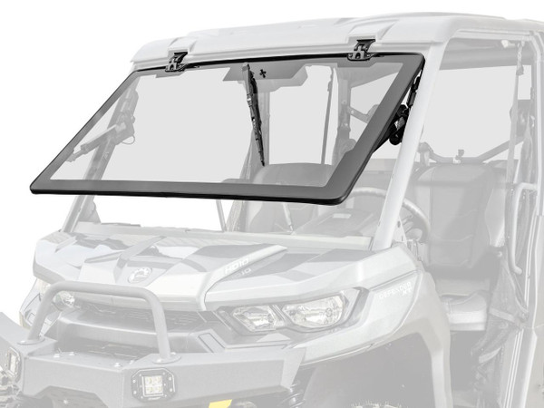 SuperATV Can-Am Defender MaxDrive Power Flip Glass Windshield  UTVS0119415-MAIN
