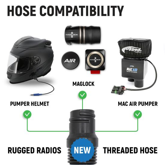 Rugged Radios Ultra Flex Expandable Helmet Air Pumper Hose  UTVS0117615-MAIN