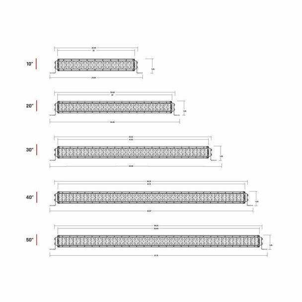 Rigid Industries RDS-Series LED Light Bar 40 Spot White 874213