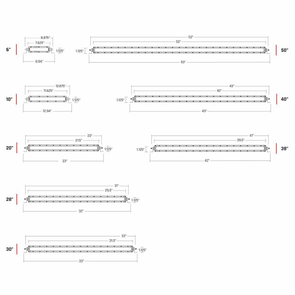 Rigid Industries E-Series Pro LED Light Bar 20 Spot/Flood White 320314