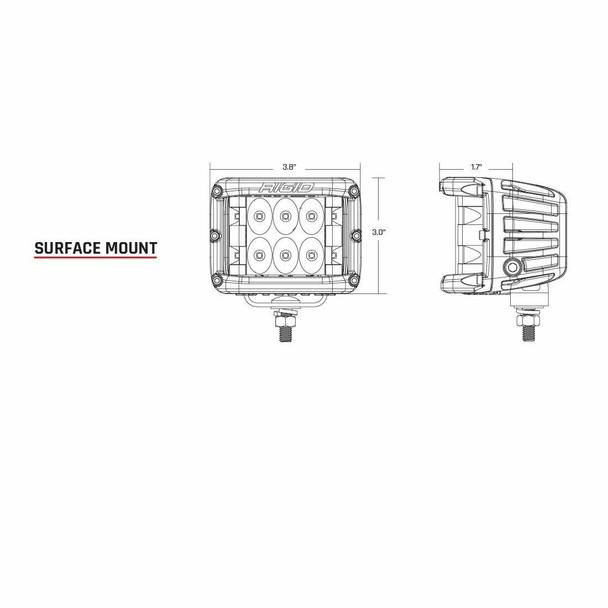 Rigid Industries D-SS Pro Series LED Light Pair Flood White 862113