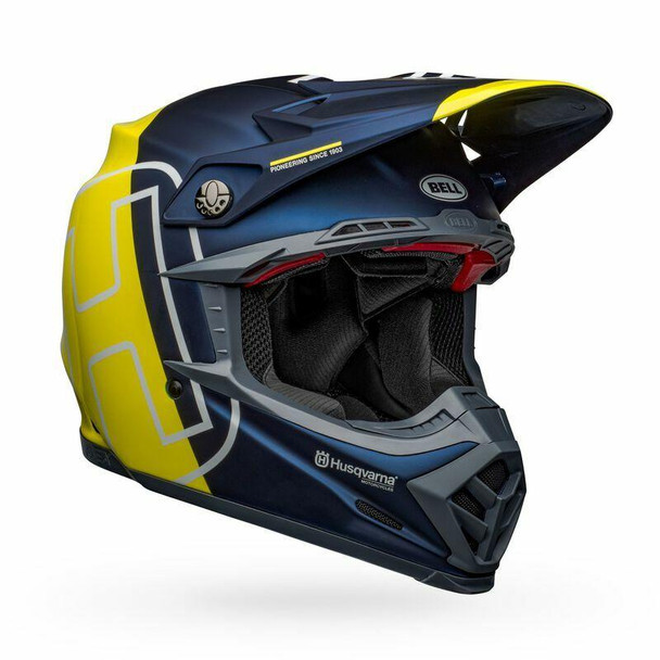 Bell Helmets Moto-9 Flex (Large) (Husqvarna Gotland Gloss Matte/Gloss Blue/Hi-Viz) Bell Helmets UTVS0010367 UTV Source