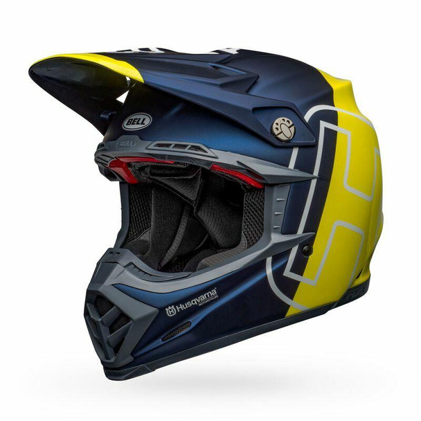 Bell Helmets Moto-9 Flex Large Husqvarna Gotland Gloss Matte/Gloss Blue/Hi-Viz BL-7122600