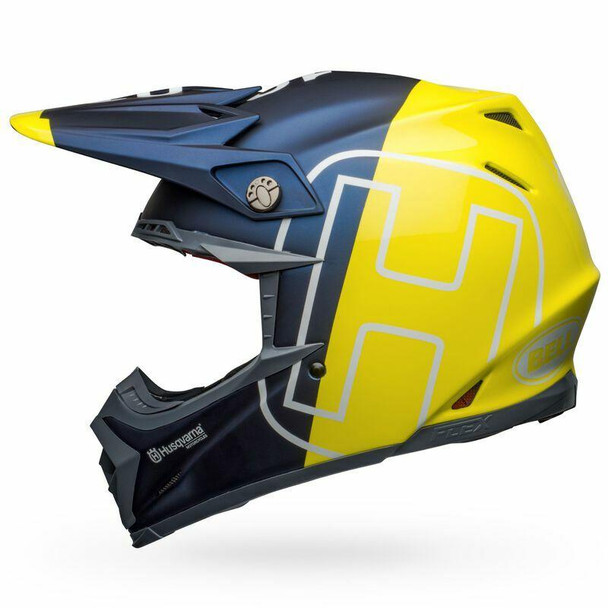 Bell Helmets Moto-9 Flex Large Husqvarna Gotland Gloss Matte/Gloss Blue/Hi-Viz BL-7122600