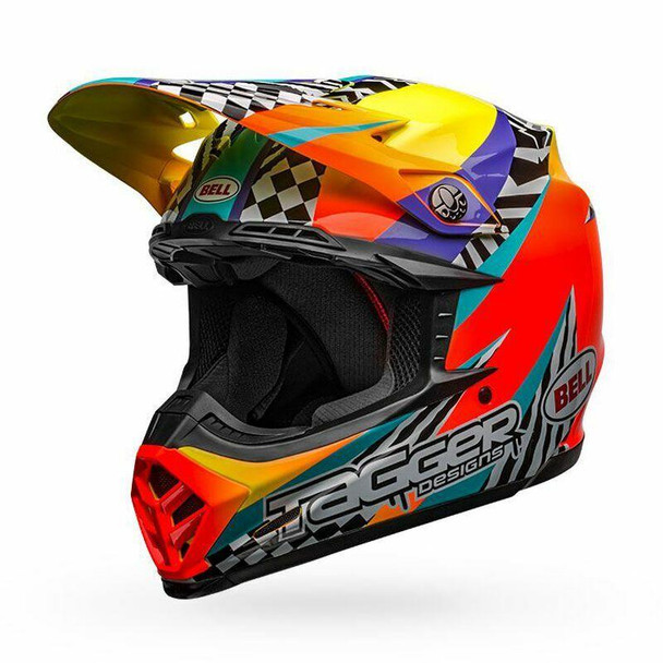 Bell Helmets Moto-9 MIPS XL Tagger Breakout Gloss Orange/Yellow BL-7109889