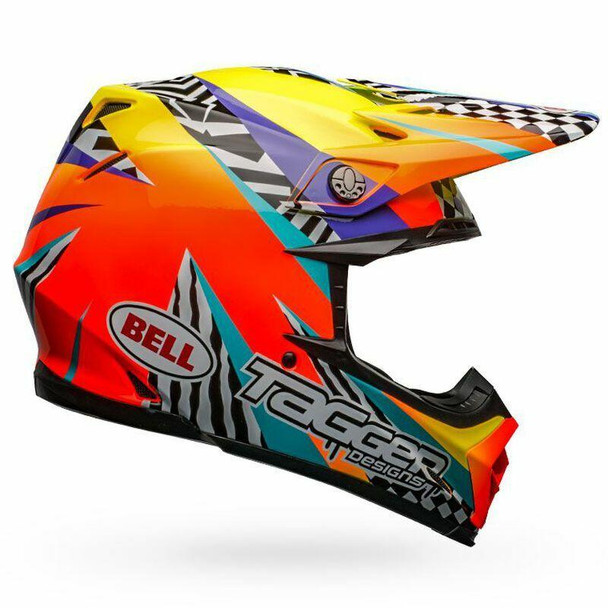 Bell Helmets Moto-9 MIPS XL Tagger Breakout Gloss Orange/Yellow BL-7109889