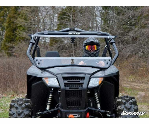 SuperATV Arctic Cat Wildcat Trail Scratch Resistant Flip Windshield (FWS-AC-T-70)