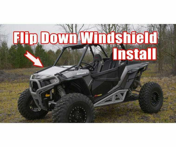 SuperATV RZR S 1000 Windshield Flip Down Scratch Resistant FDWS-P-RZR1K-001-70#SK