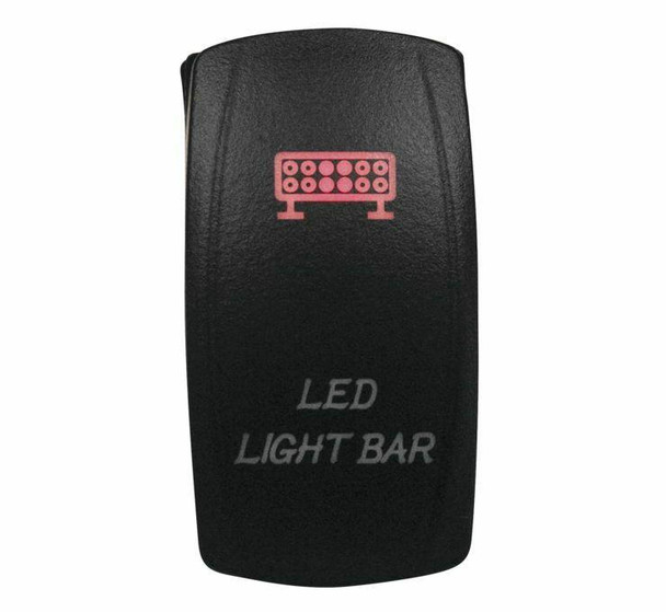 DragonFire Racing Laser-Etched Dual LED Light Bar Switch Red 521384