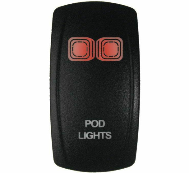 DragonFire Racing Laser-Etched Dual LED Light Switch Red 522615