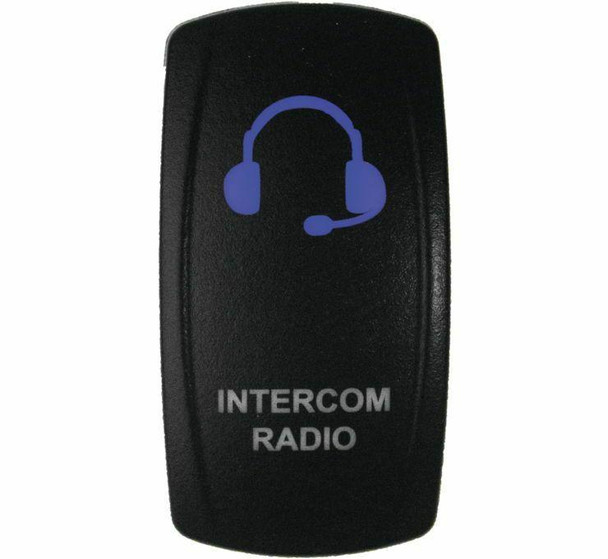 DragonFire Racing Laser-Etched Dual LED Intercom Radio Switch Blue 522626