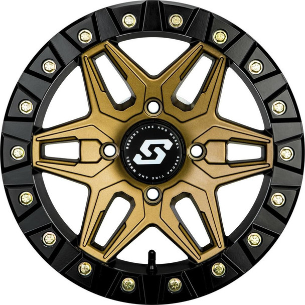 Sedona Split 6 Beadlock UTV Wheel 14x10 4X156 Satin Bronze/Black 570-1349