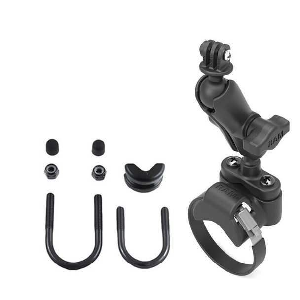 RAM Mounts ATV/UTV Handlebar U-Bolt Mount with Action Camera Adapter RAM-B-149Z-2-GOP1U