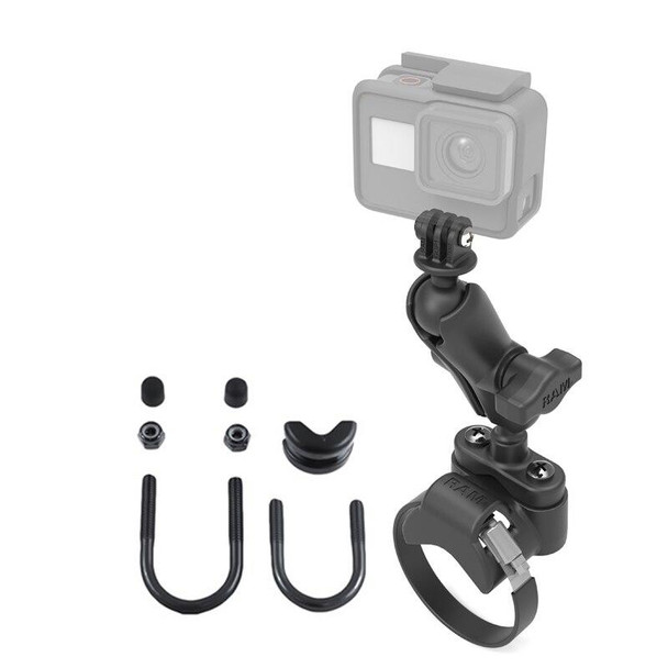 RAM Mounts ATV/UTV Handlebar U-Bolt Mount with Action Camera Adapter RAM-B-149Z-2-GOP1U