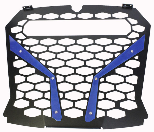 ModQuad Racing Polaris RZR Turbo S Front Grill with Light Bar Cutout (Blue) ModQuad Racing UTVS0027719 UTV Source