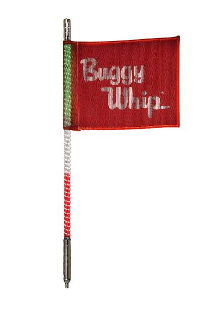 Buggy Whip 2 ft. Green White Red LED Whip w/ Red Flag (Standard) (Threaded Base) Buggy Whip UTVS0028213 UTV Source
