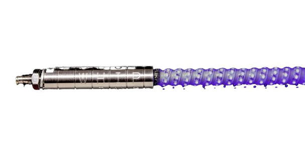 Buggy Whip 2 ft Purple LED Whip w/ Red Flag Bright Quick Release Base BWBRTLED2PPQ
