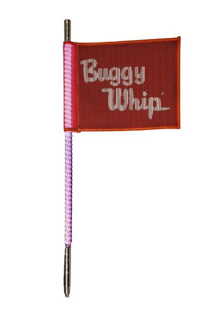 Buggy Whip 4 ft. Pink LED Whip w/ Red Flag (Standard) (Quick Release Base) Buggy Whip UTVS0028345 UTV Source