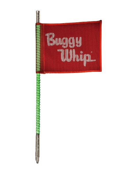 Buggy Whip 6 ft. Green LED Whip w/ Red Flag (Bright) (Quick Release Base) Buggy Whip UTVS0028459 UTV Source
