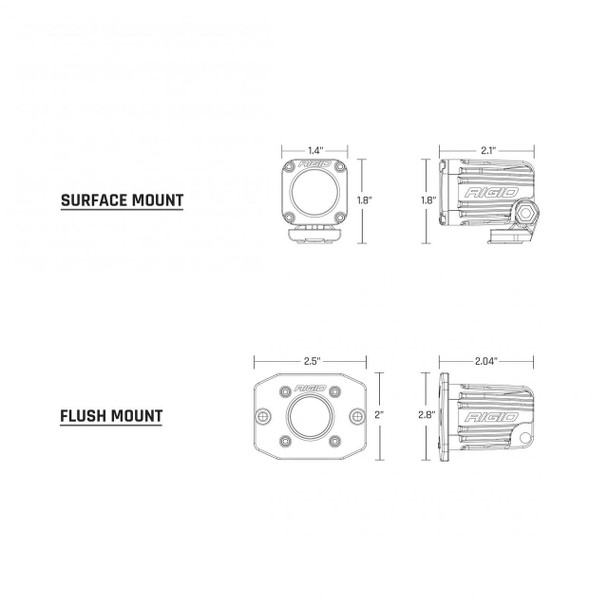 Rigid Industries Ignite Diffused Surface Mount White 60531