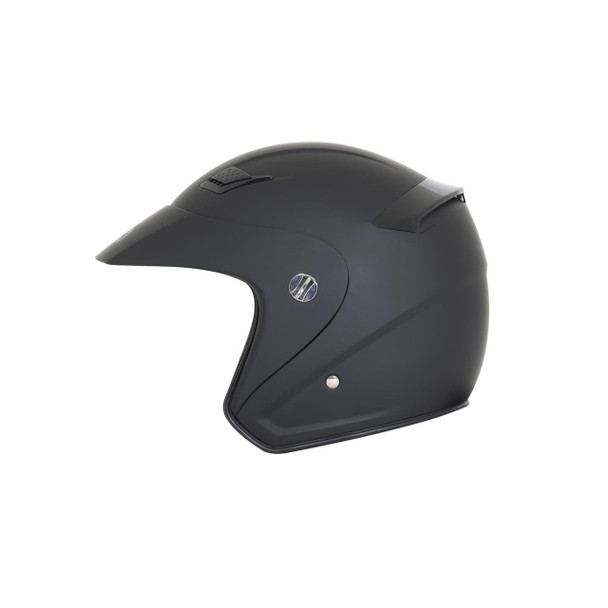 SOLID Helmets S26 Open Face Helmet Matte Black SOLID-S26-BK