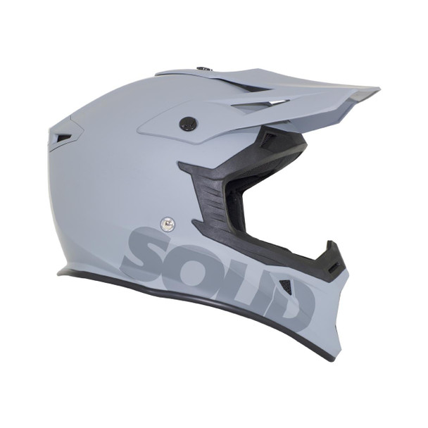SOLID Helmets S13 MOTO Full Face Helmet Matte Grey SOLID-S13-GR