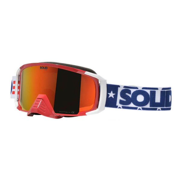 SOLID Helmets Apollo Goggles (Patriot) SOLID Helmets UTVS0032232 UTV Source